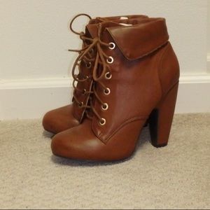 Brown ankle Bamboo booties